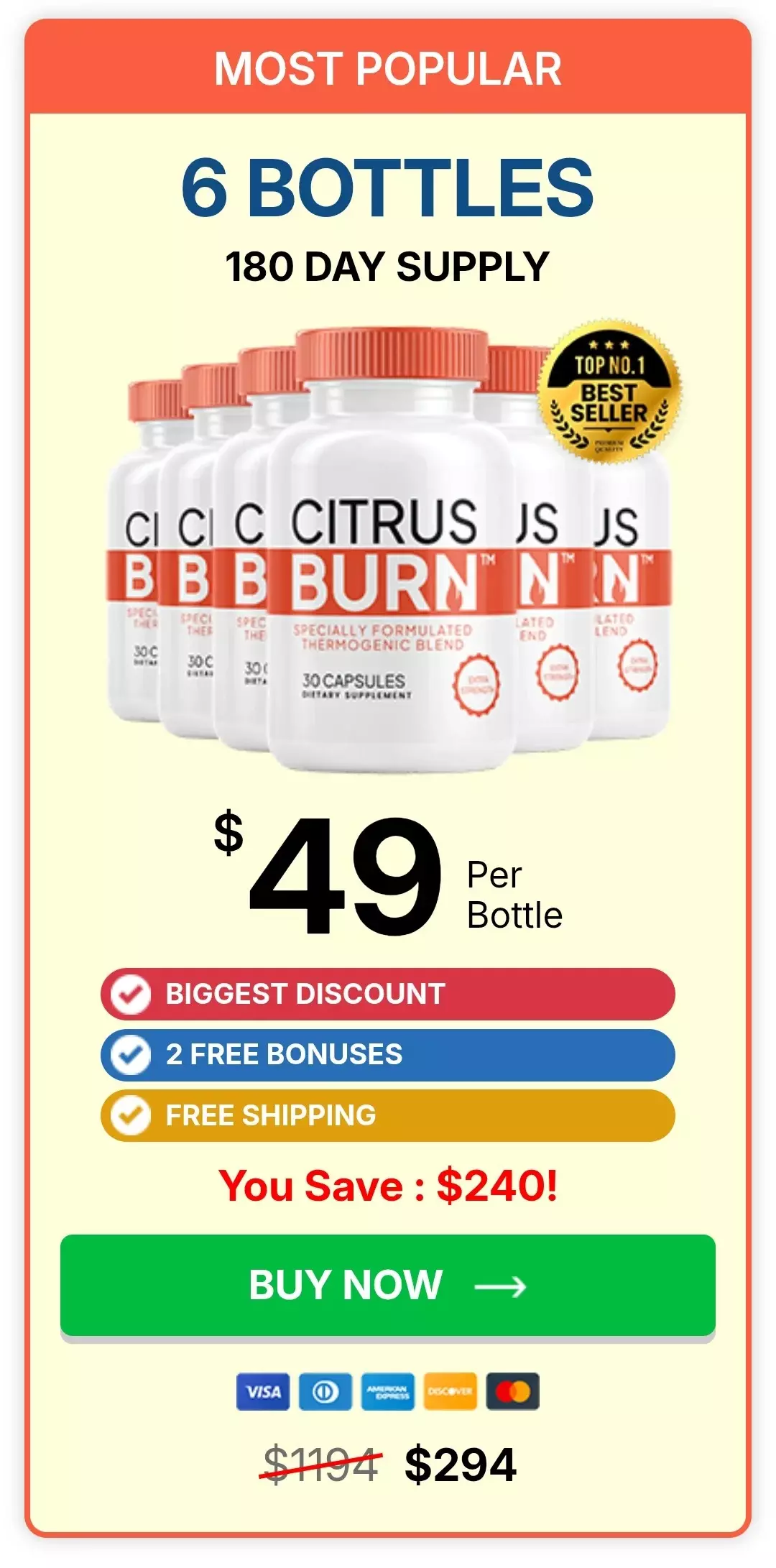 JellyBurn™ 6 bottles pricing